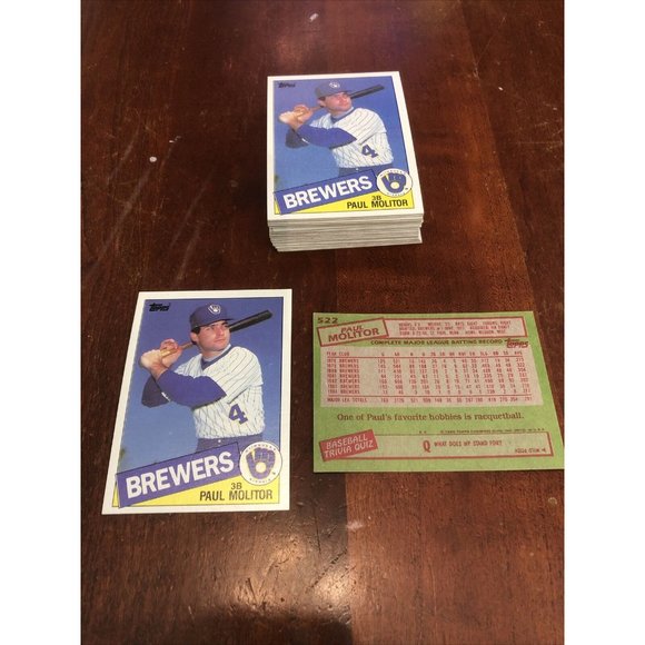 50 Card Lot 1985 Topps Paul Molitor #522 Milwaukee